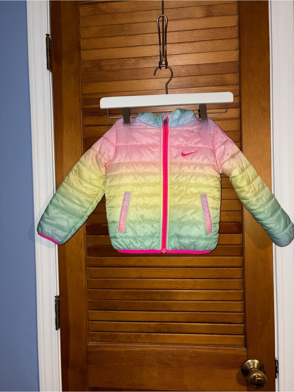 Nike Kids Ombre Puffer Jacket in Pink, Yellow, Green